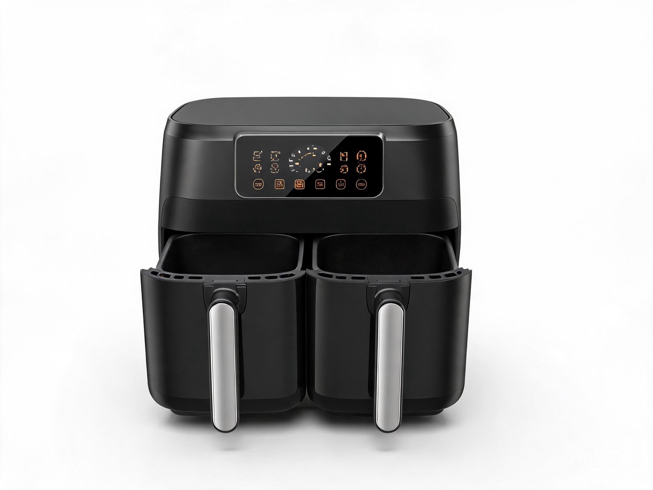8L digital air fryer HP-AF80 with dual cooking zones and 12 preset programmes for oil-free cooking