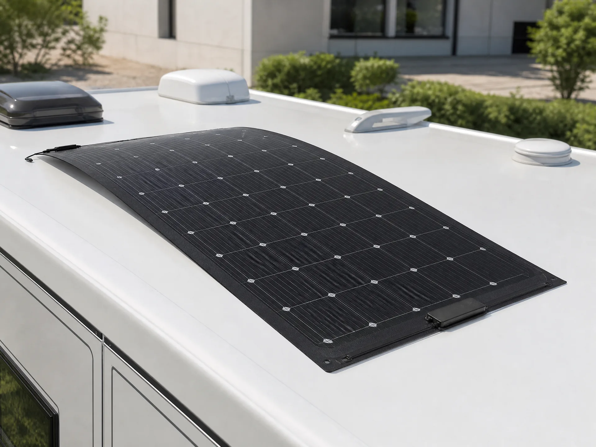 400W semi-flexible solar panel HP-SOL-400F with ETFE for RV curved roofs and marine