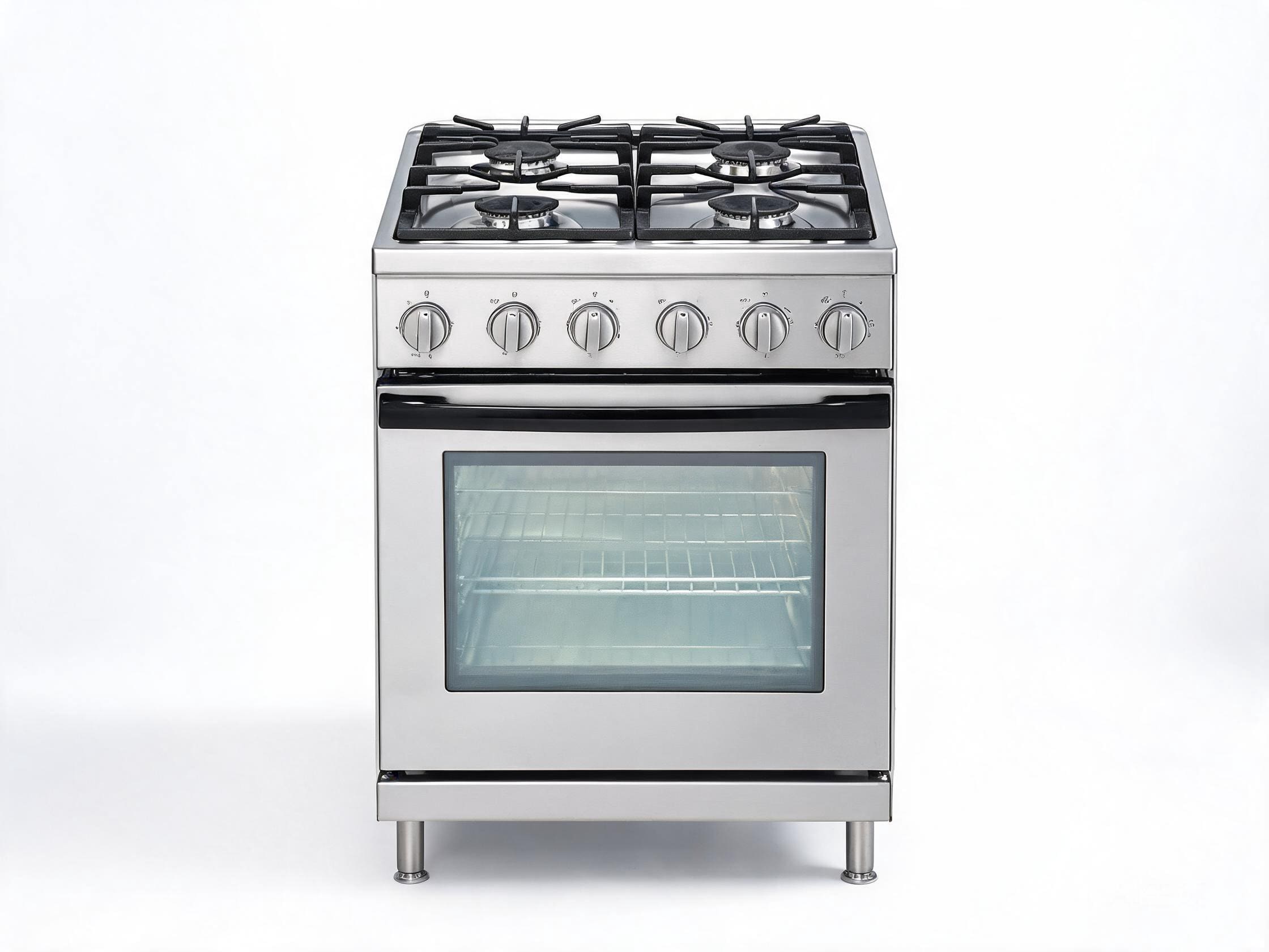 Freestanding gas cooker HP-GSO70 with 4-burner hob and 70L gas oven with rotisserie and convection fan