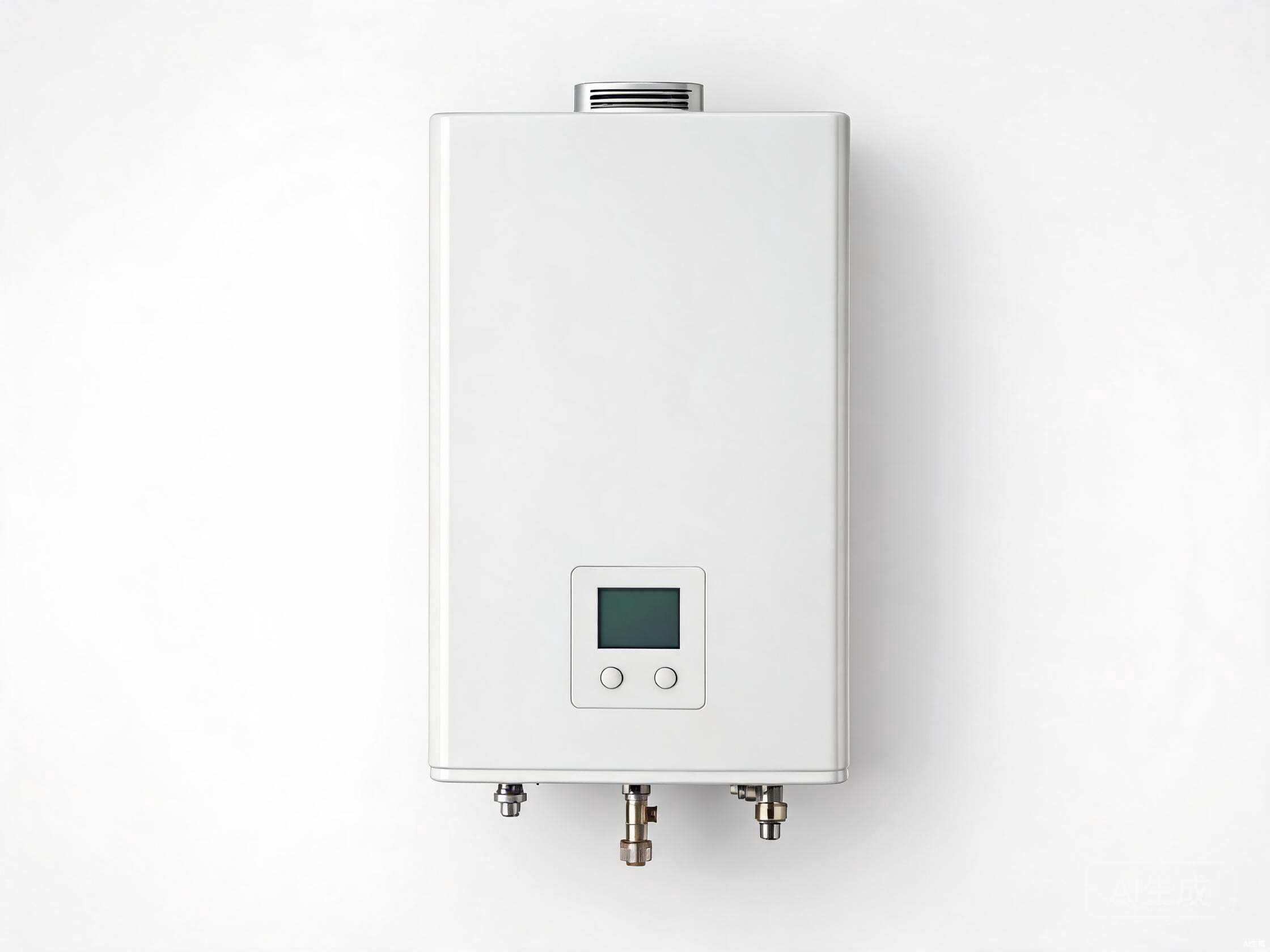 8L/min compact tankless gas water heater HP-GWH08 with LED display for single-point kitchen and shower use