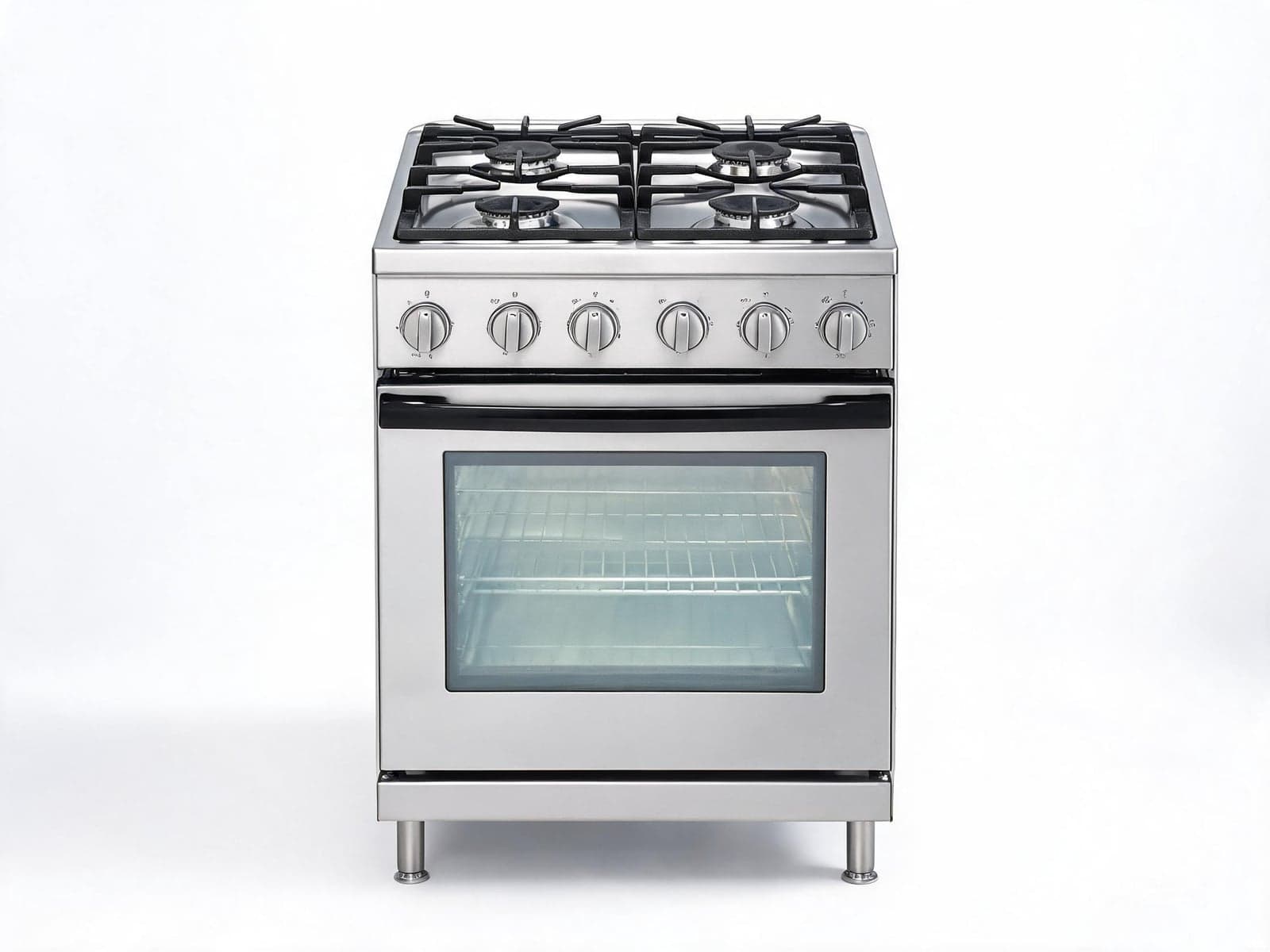 Freistehender Gasherd mit Backofen — 4 Brenner + 70L — Anwendungsansicht