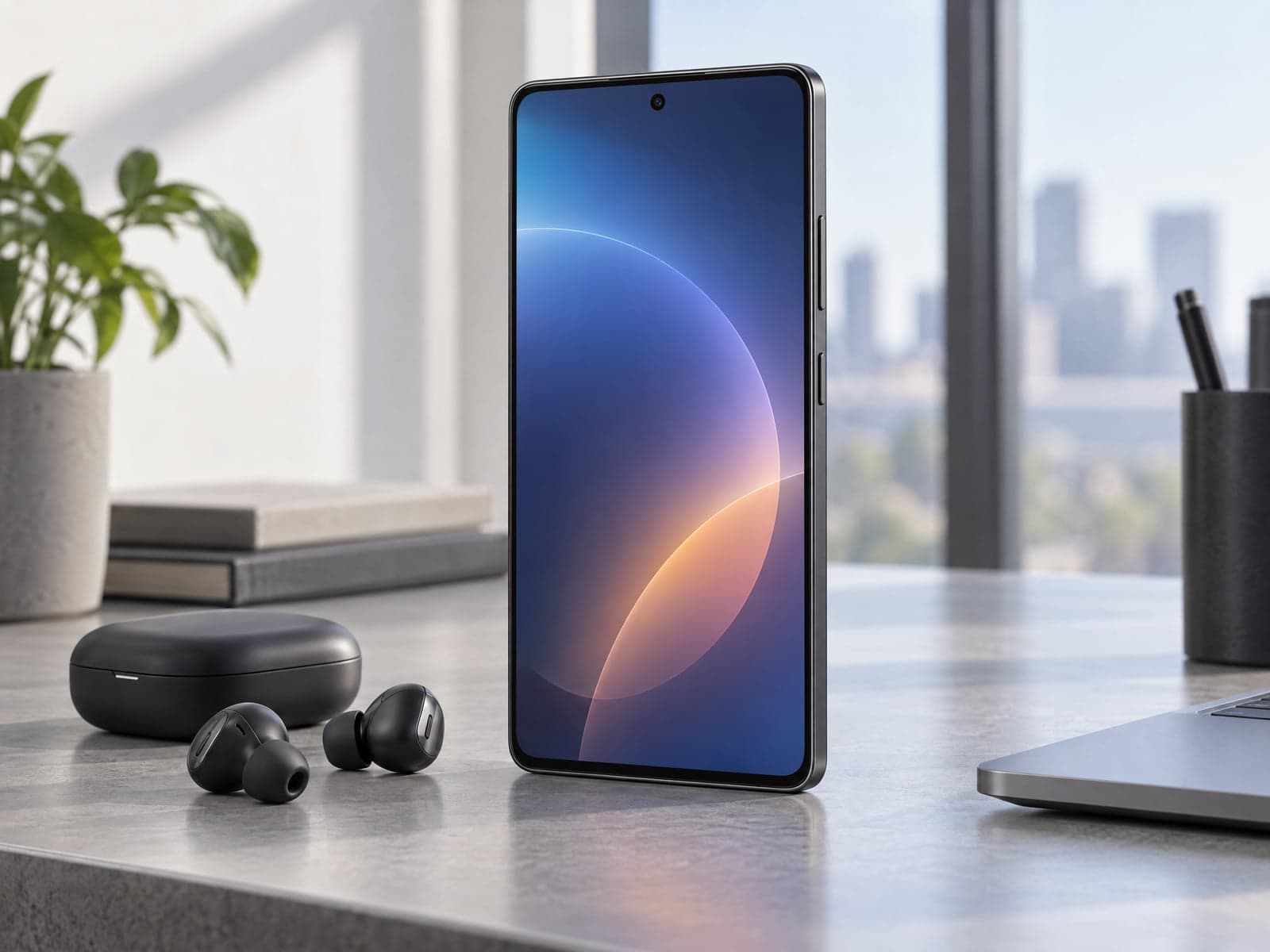 Smartphone Android de 6,7 pulgadas — vista del producto con marca HousePlus