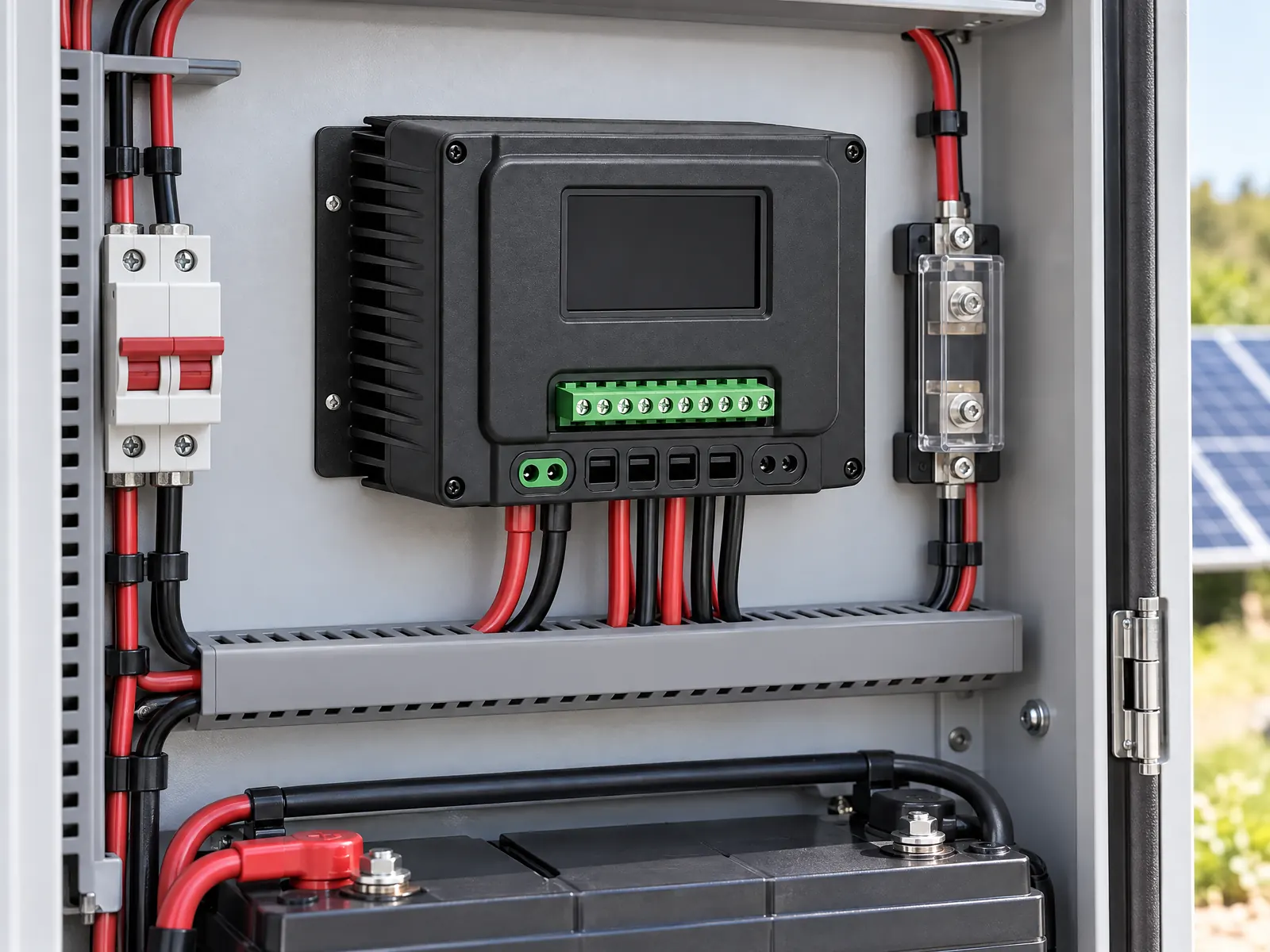 Controlador de carga solar MPPT 60A — vista del producto con marca HousePlus