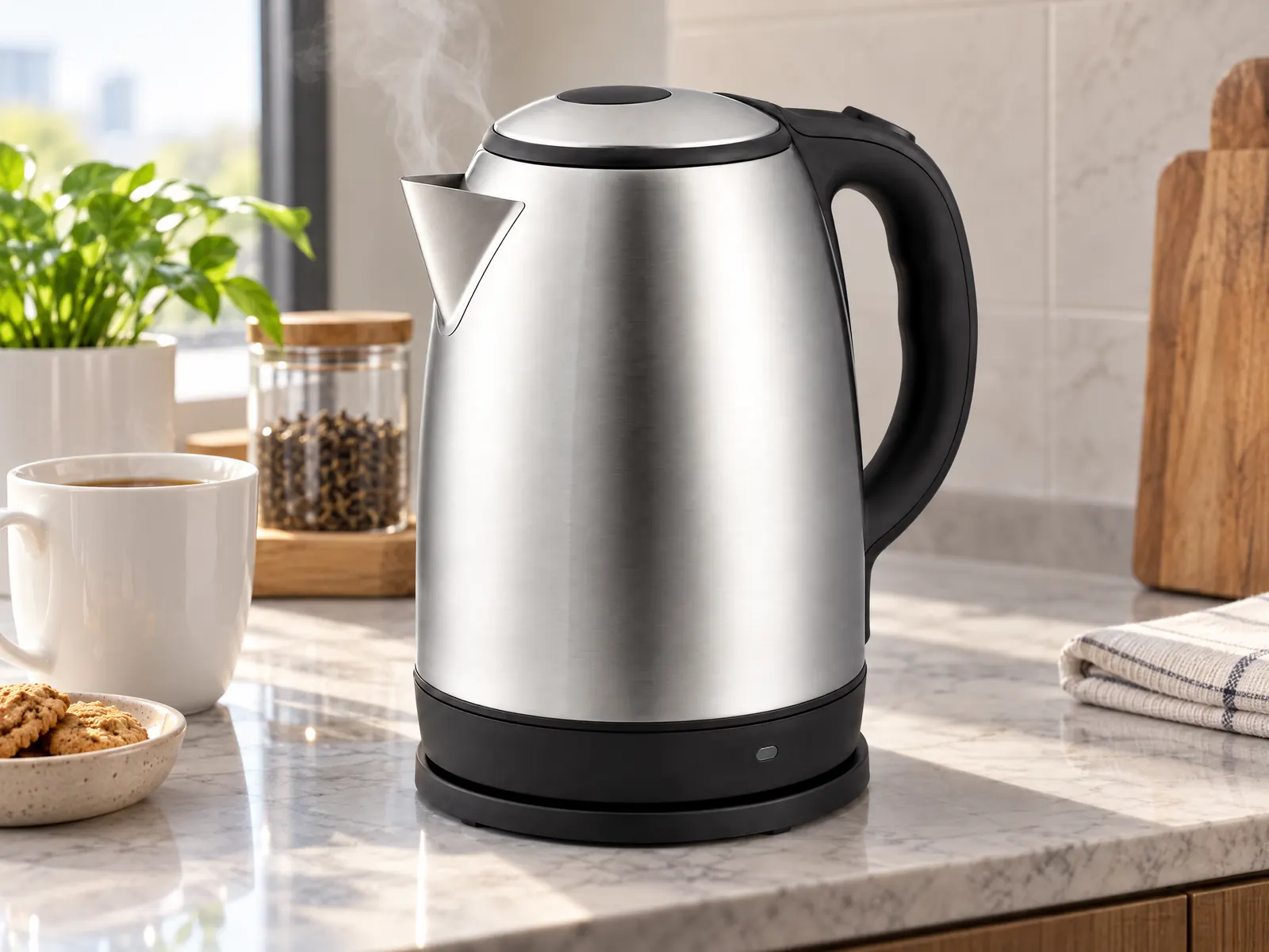 1.5L Edelstahl-Wasserkocher — HousePlus Markenprodukt-Ansicht