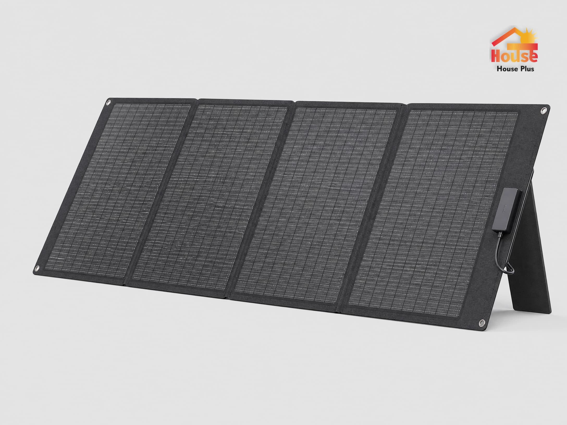 Panel solar plegable 200W — vista del producto con marca HousePlus