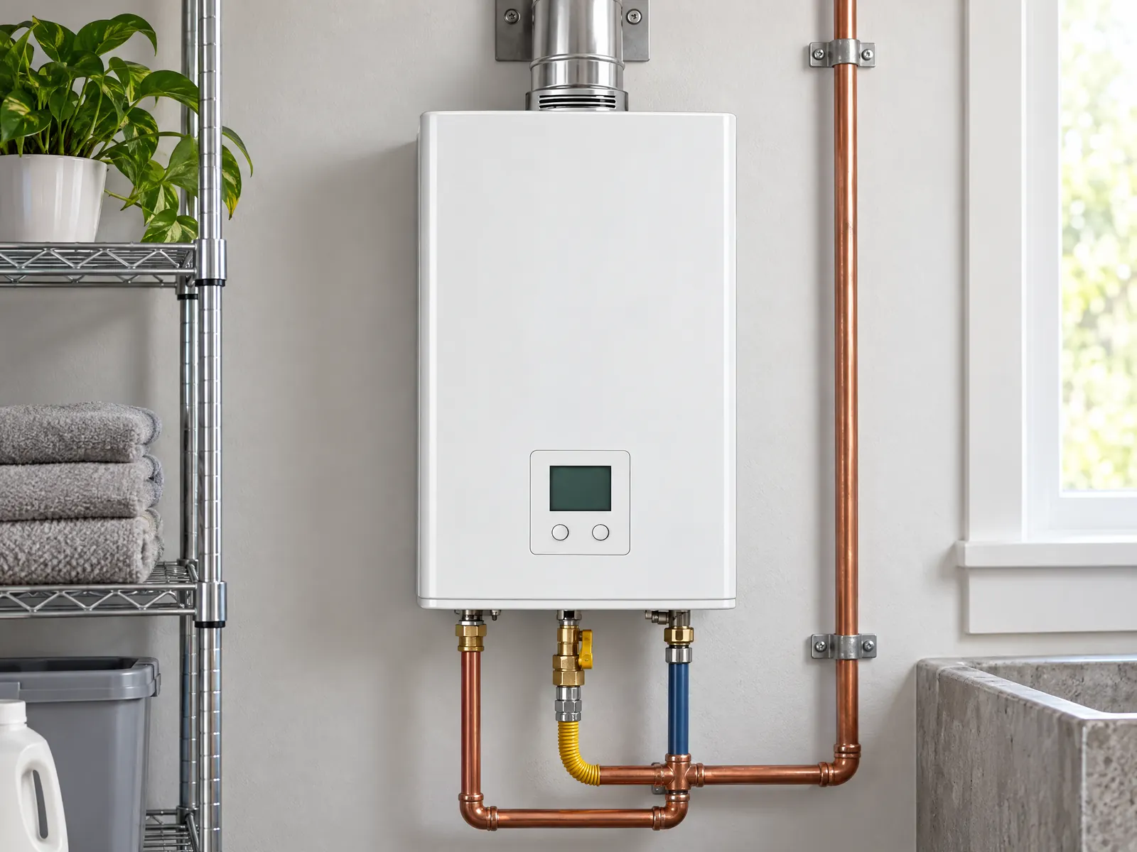 Chauffe-eau à gaz sans réservoir 8 L/min — Compact — vue du produit de marque HousePlus