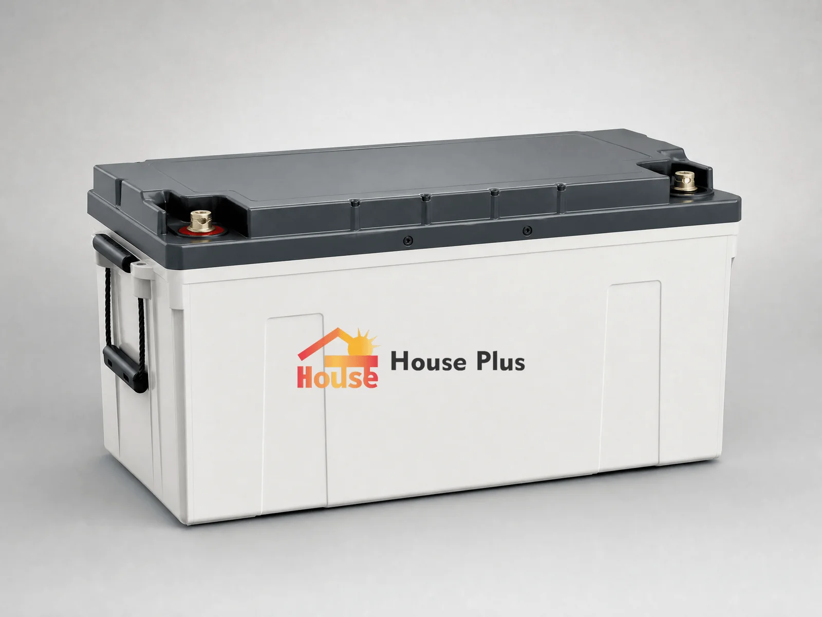 12V 100Ah LiFePO4 Batterie — HousePlus Markenprodukt-Ansicht