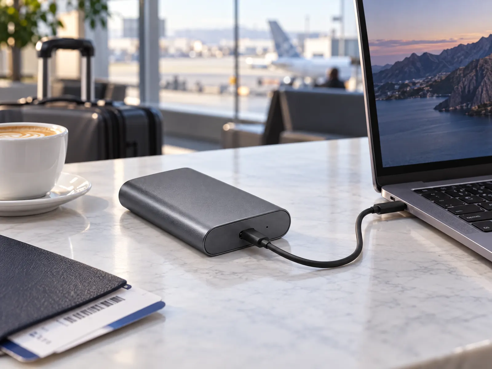 Batterie externe 60W PD à charge rapide — vue du produit de marque HousePlus