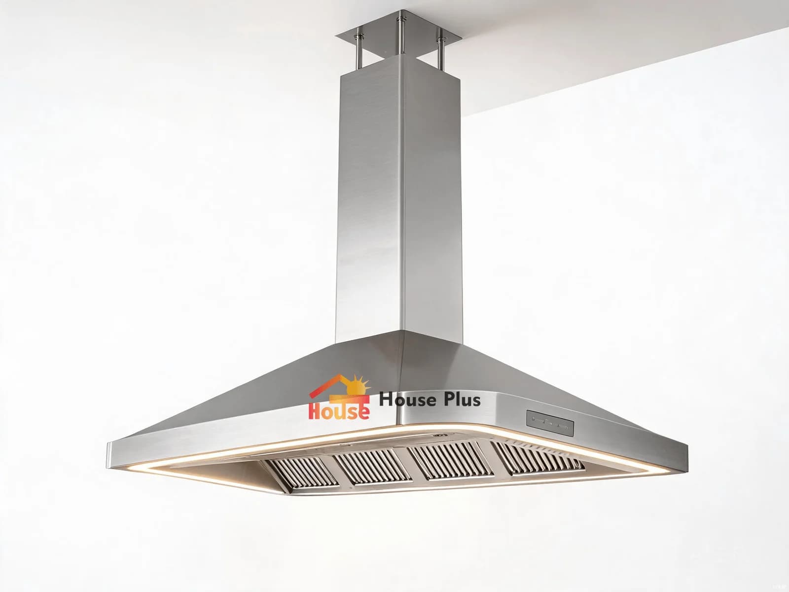 Hotte de cuisinière à montage sur îlot de 900 mm — suspendue au plafond — vue du produit de marque HousePlus