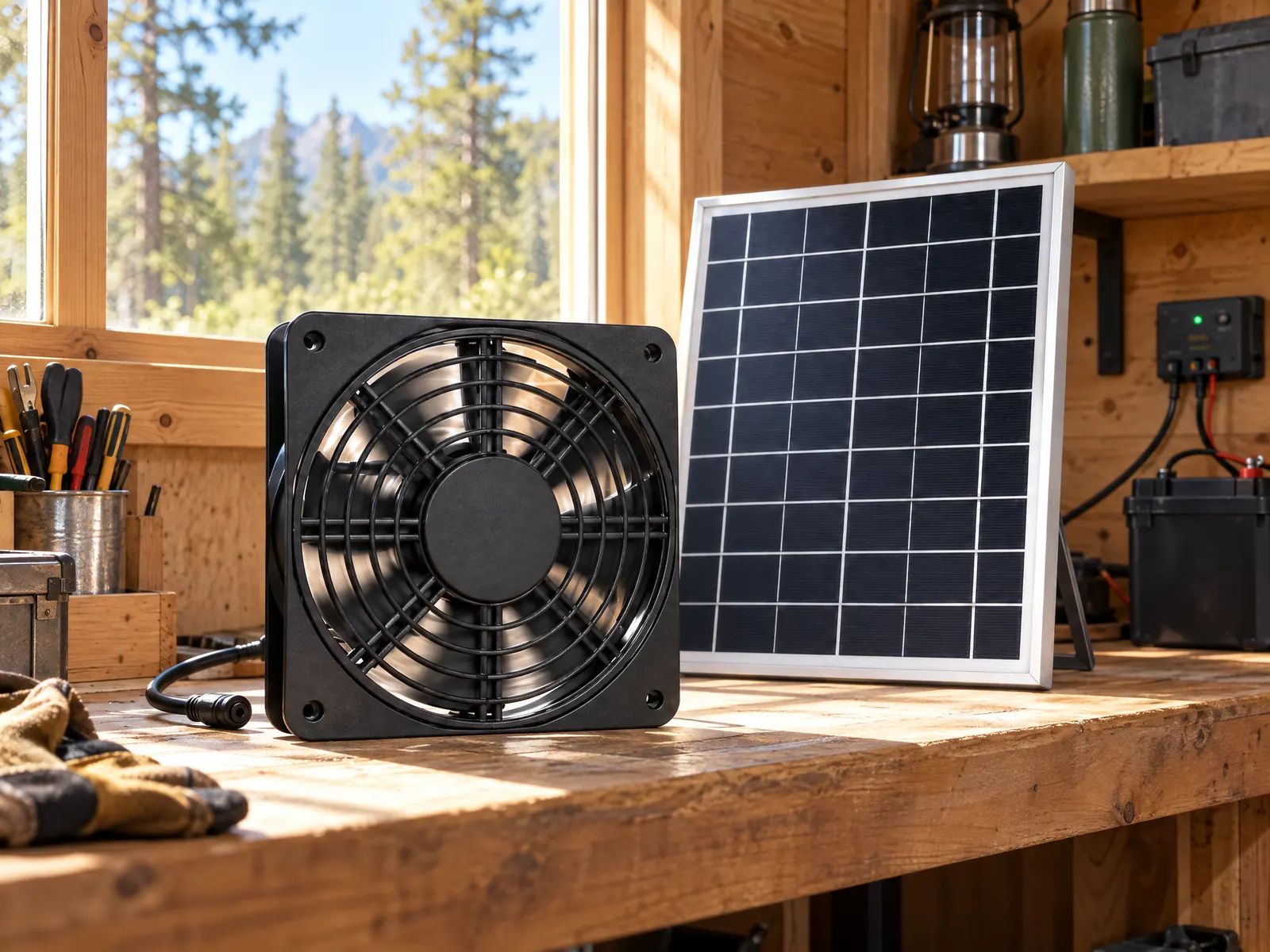 20W DC-Solarventilator — HousePlus Markenprodukt-Ansicht