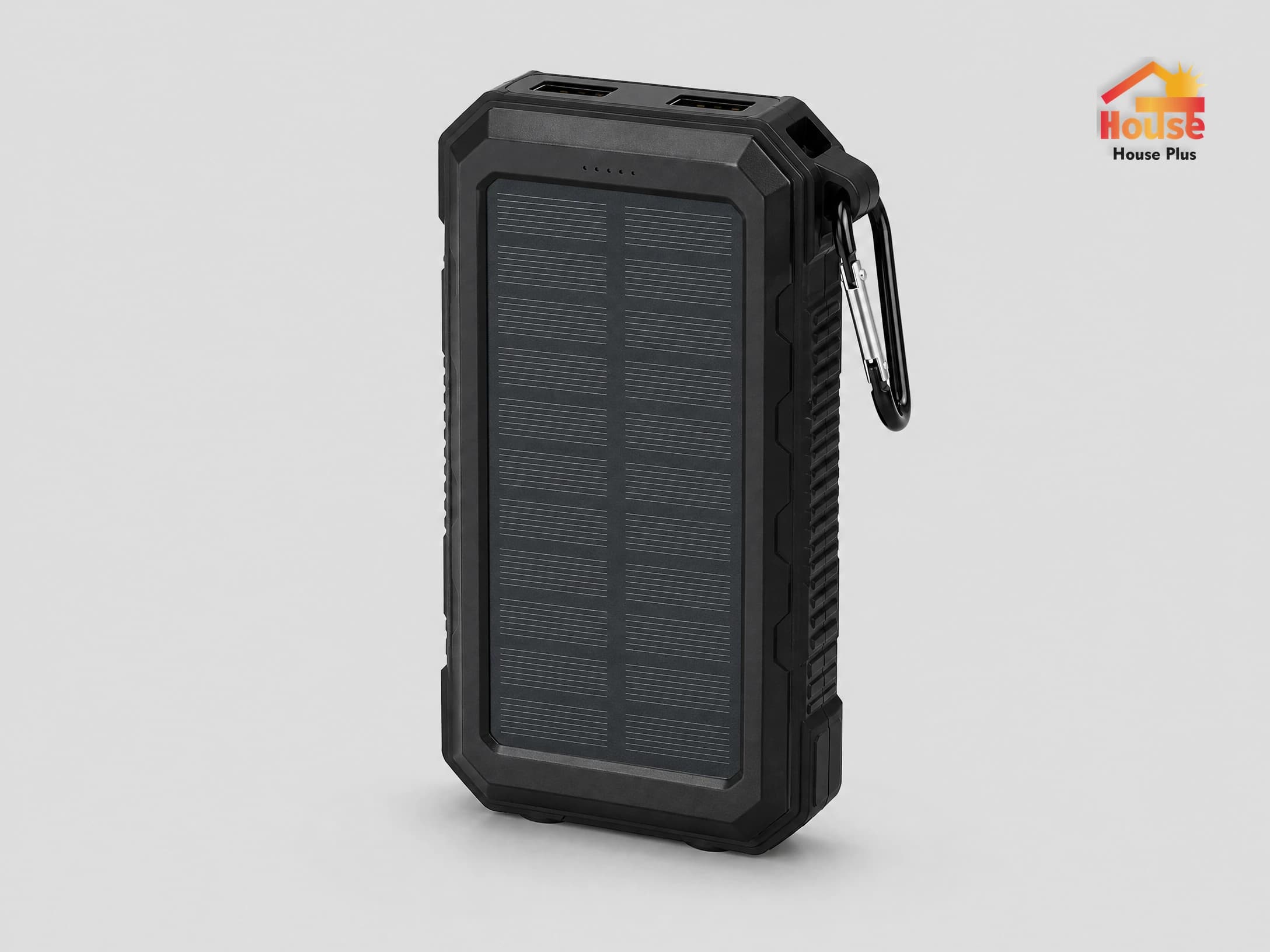 Batería externa solar 20000mAh — vista del producto con marca HousePlus