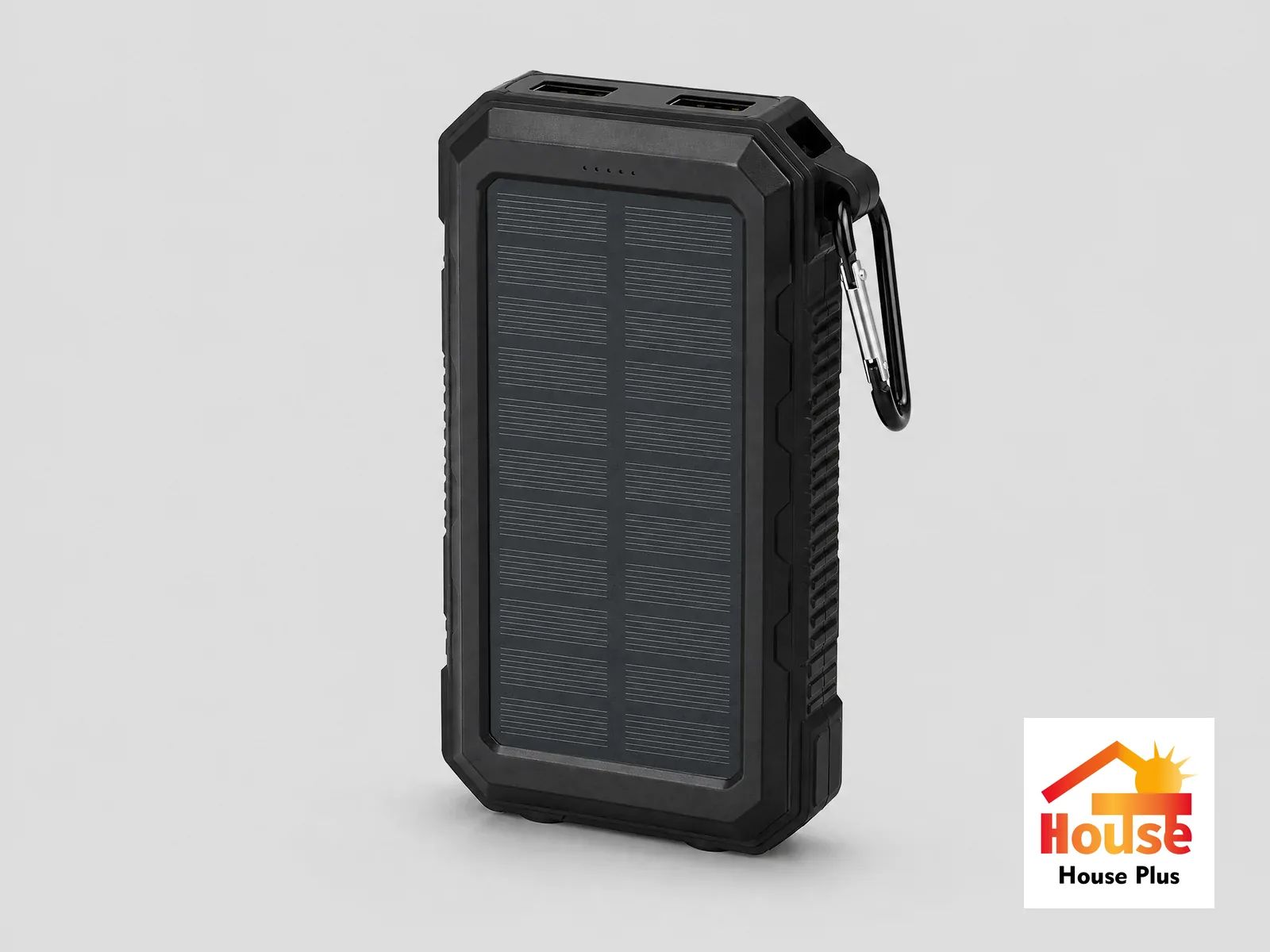 Batería externa solar 20000mAh — vista del producto con marca HousePlus