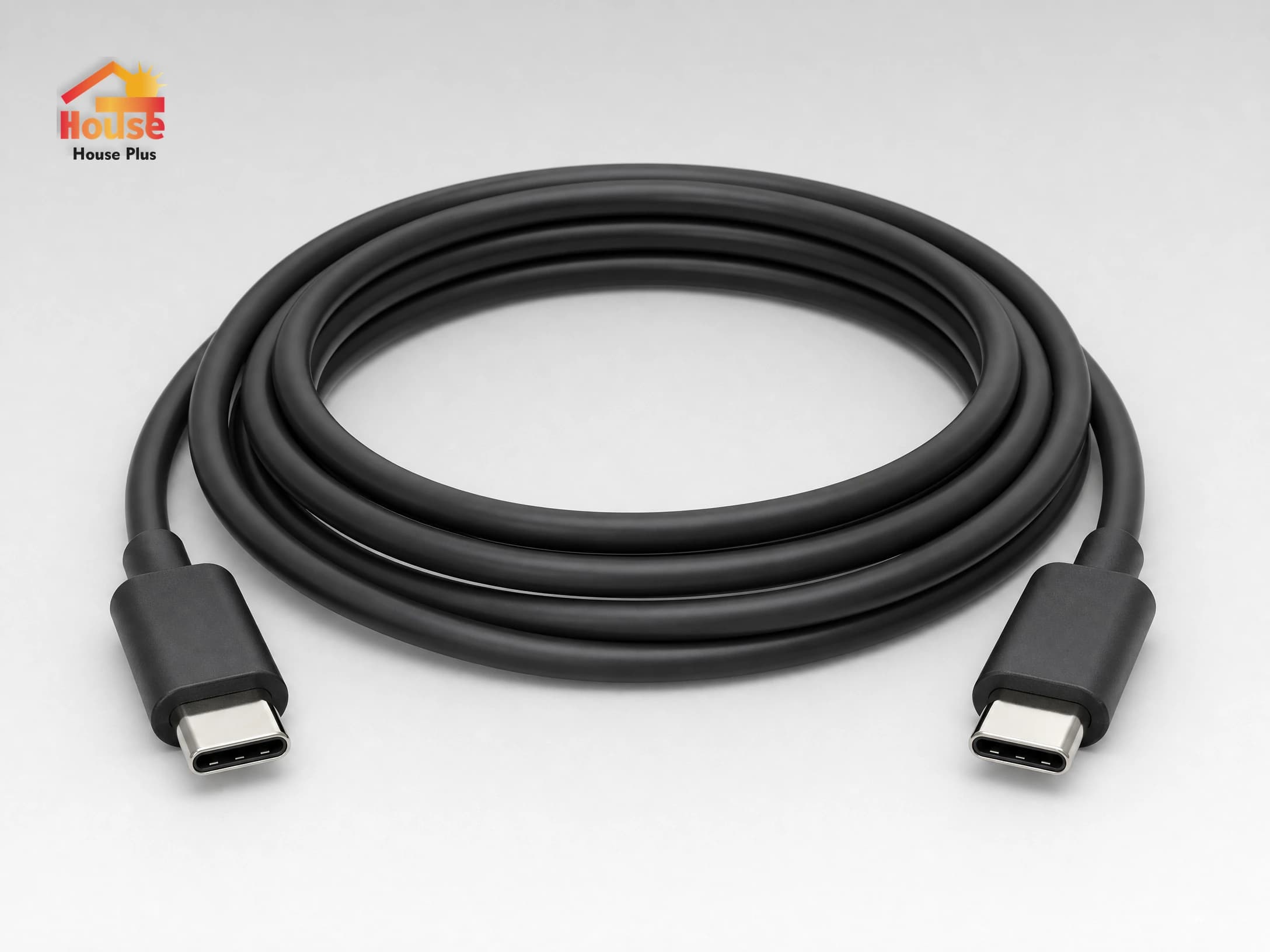 Cable USB-C de carga rápida 2m — vista del producto con marca HousePlus