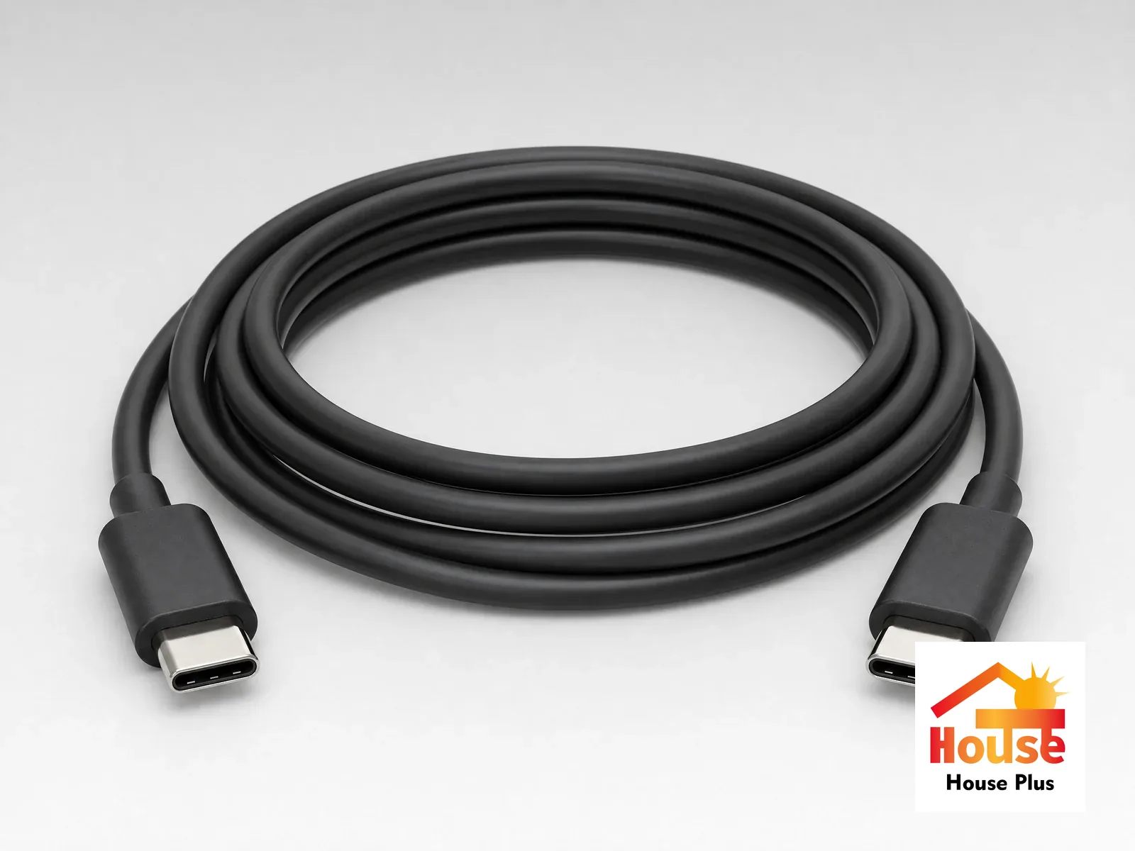 Cable USB-C de carga rápida 2m — vista del producto con marca HousePlus