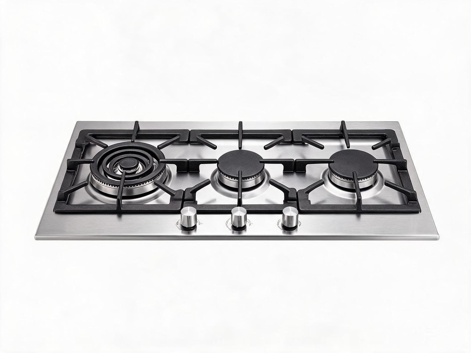 3-Burner Built-in Gas Hob — Stainless Steel — application view