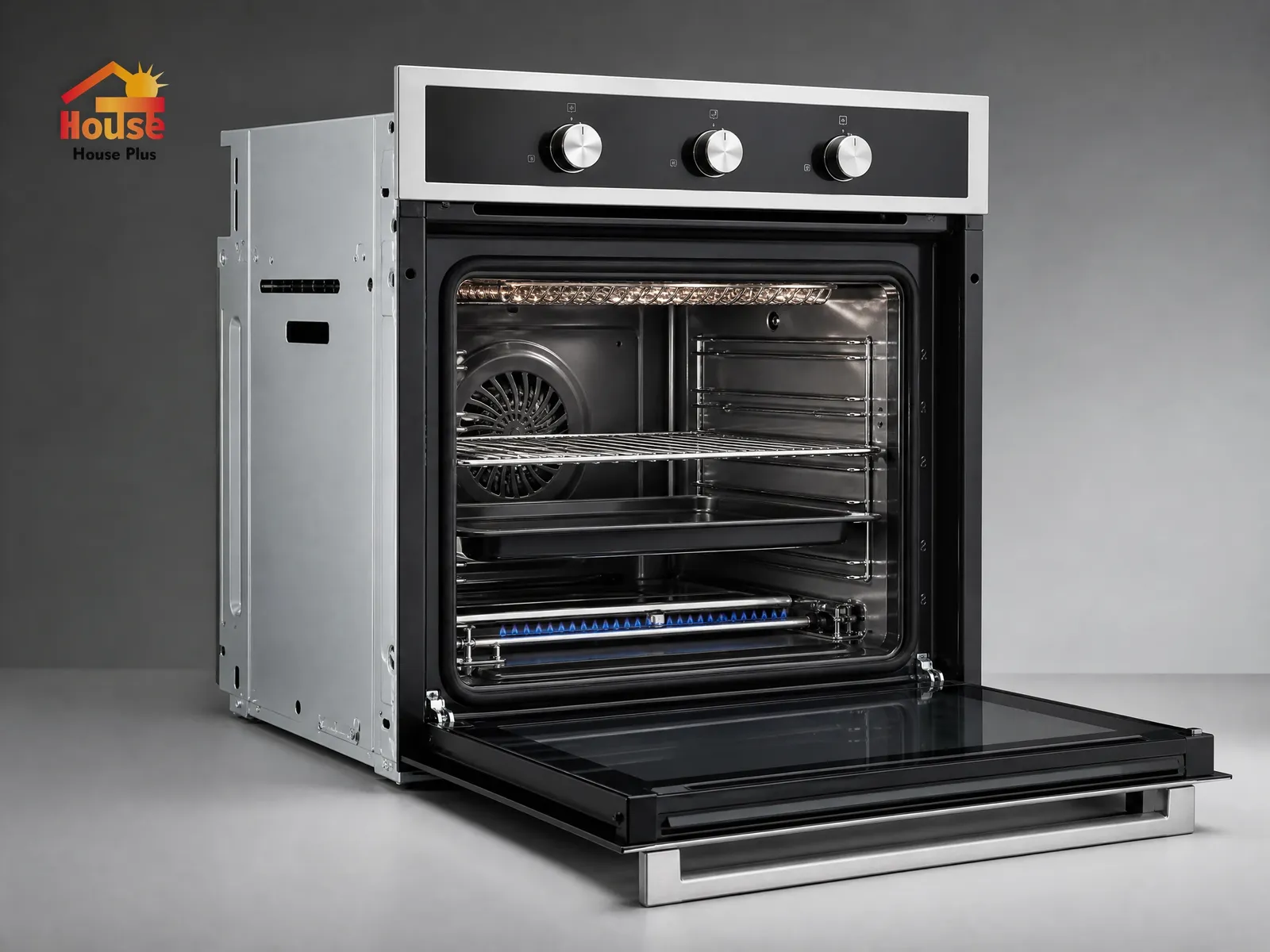 60L Built-in Gas Oven — Convection + Grill — HousePlus branded product view