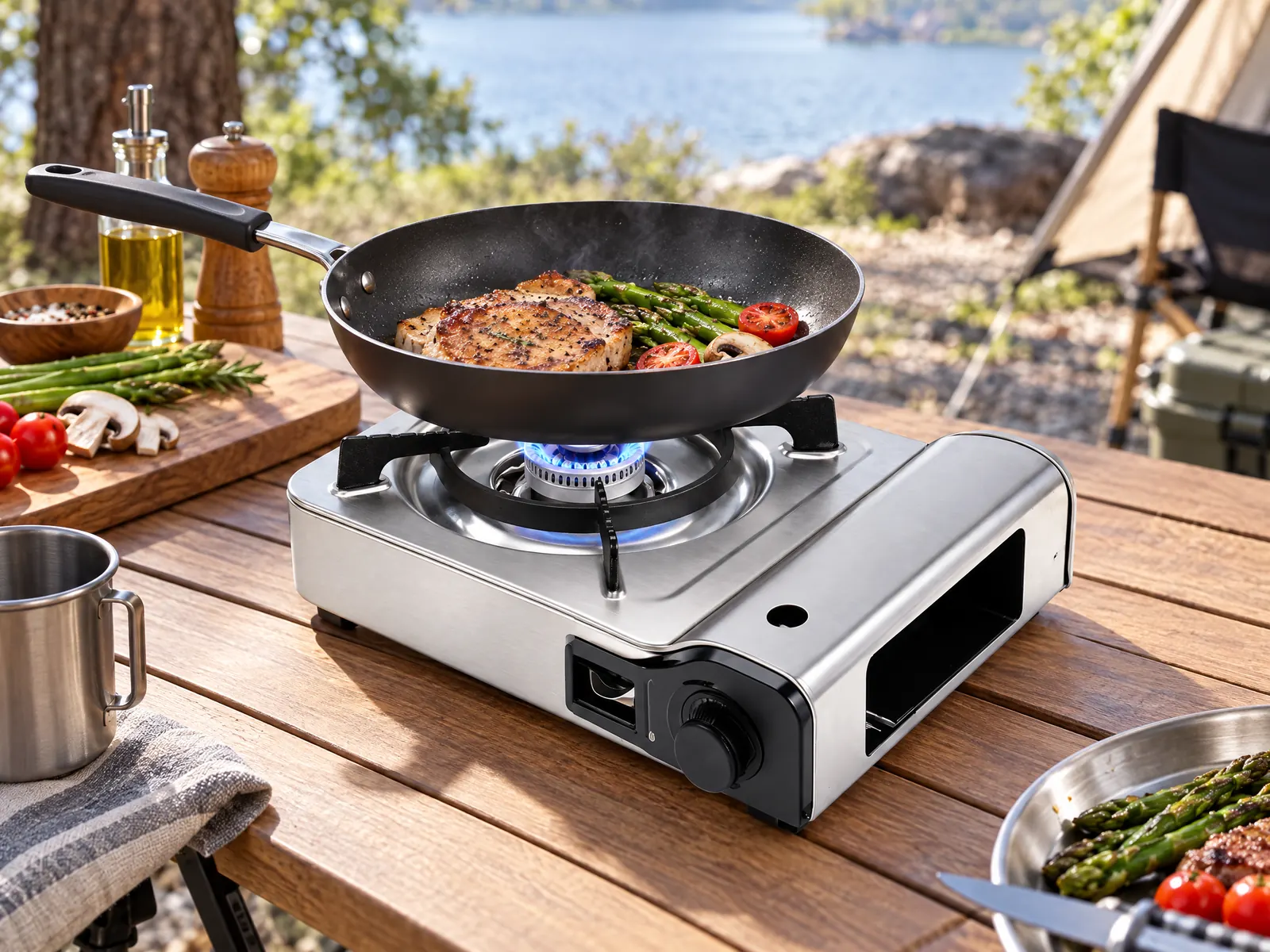 Portable Butane Cassette Gas Stove — Single Burner — HousePlus branded product view