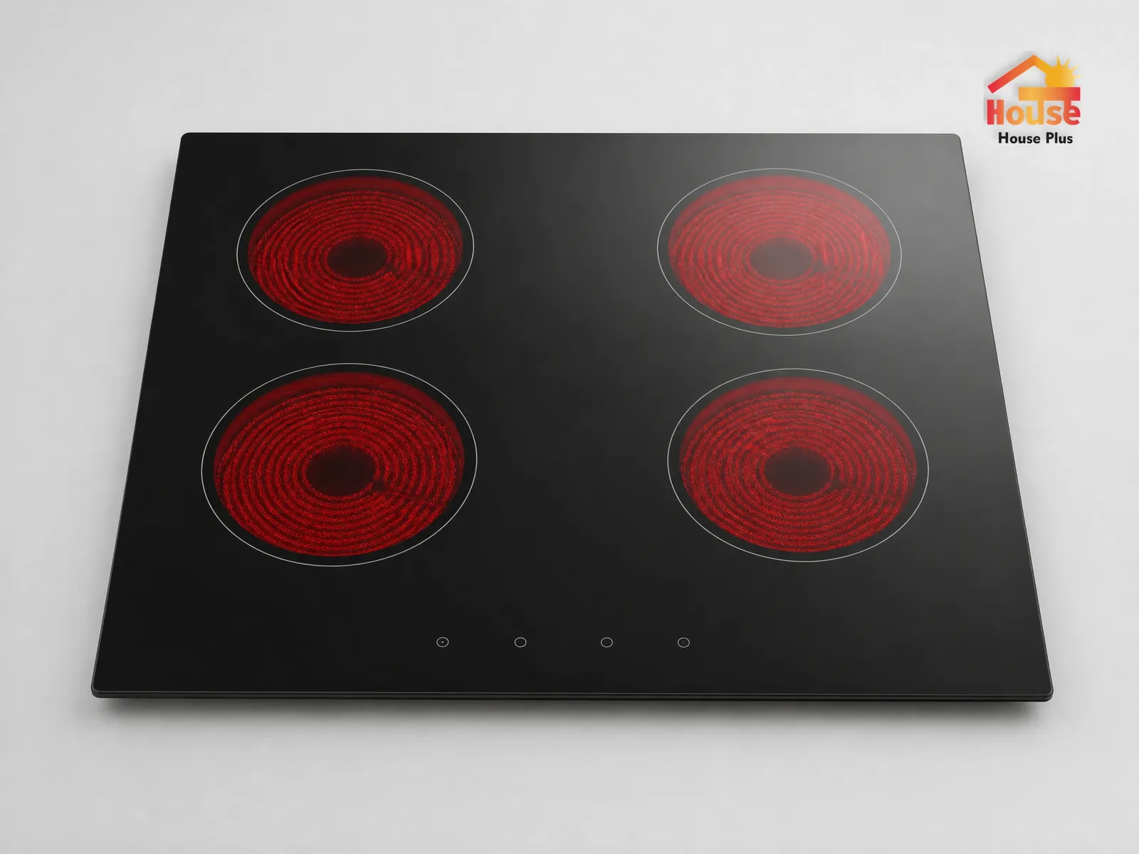4-Zone Built-in Ceramic Hob — Radiant Heating — HousePlus branded product view
