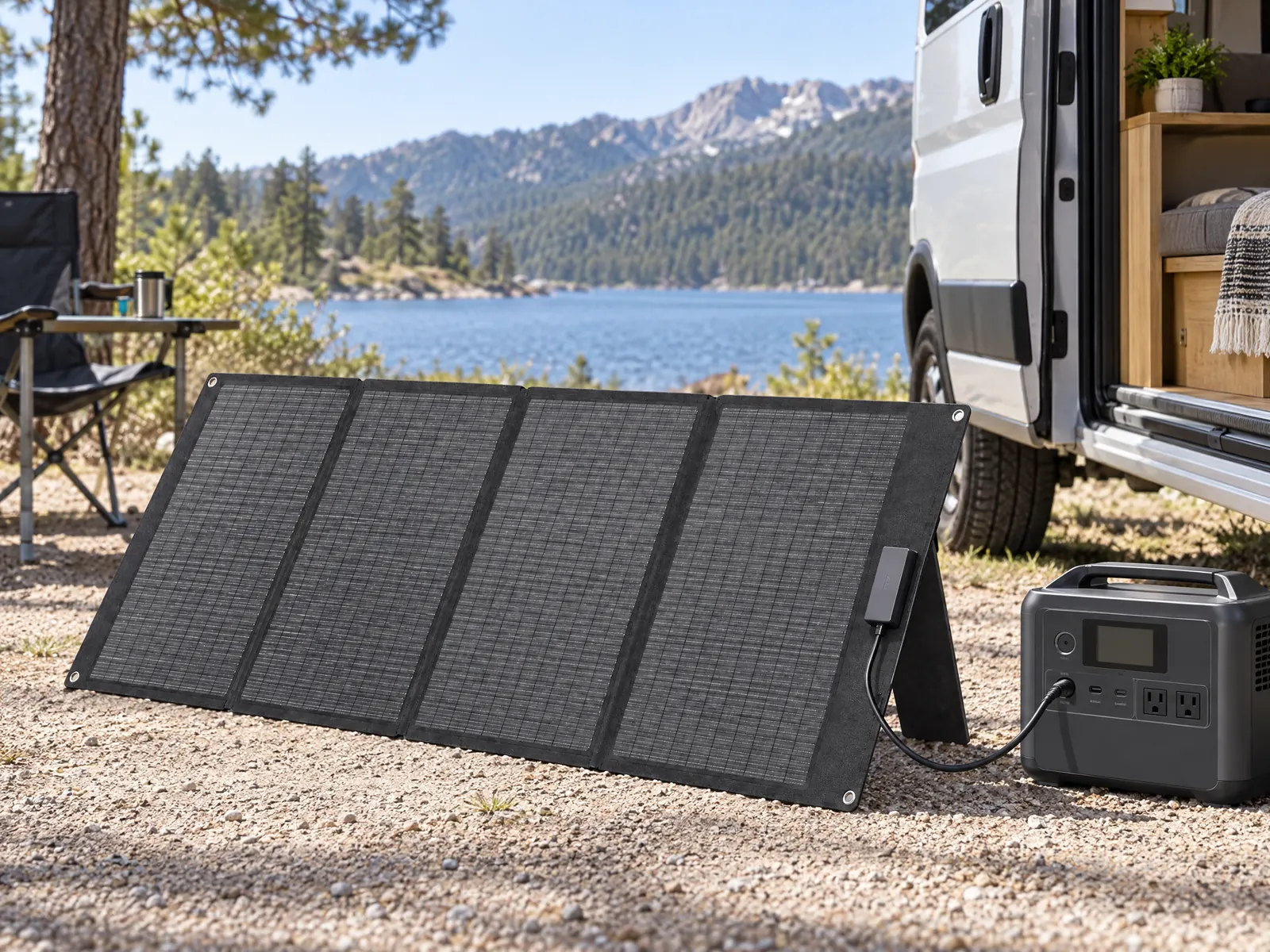 200W Foldable Solar Panel — HousePlus branded product view