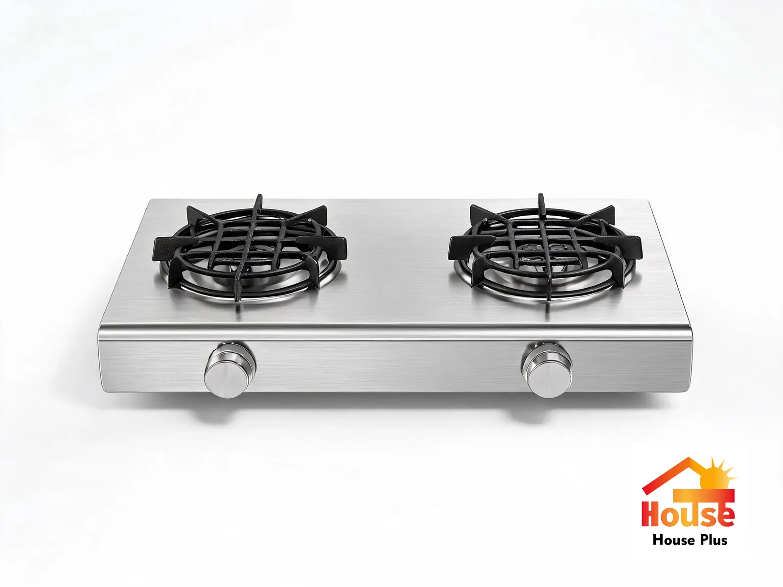 2-Burner Portable Gas Stove — Tabletop — HousePlus branded product view