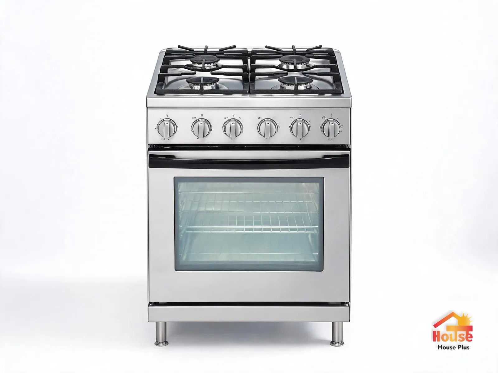 Freestanding Gas Cooker with Oven — 4 Burner + 70L — HousePlus branded product view