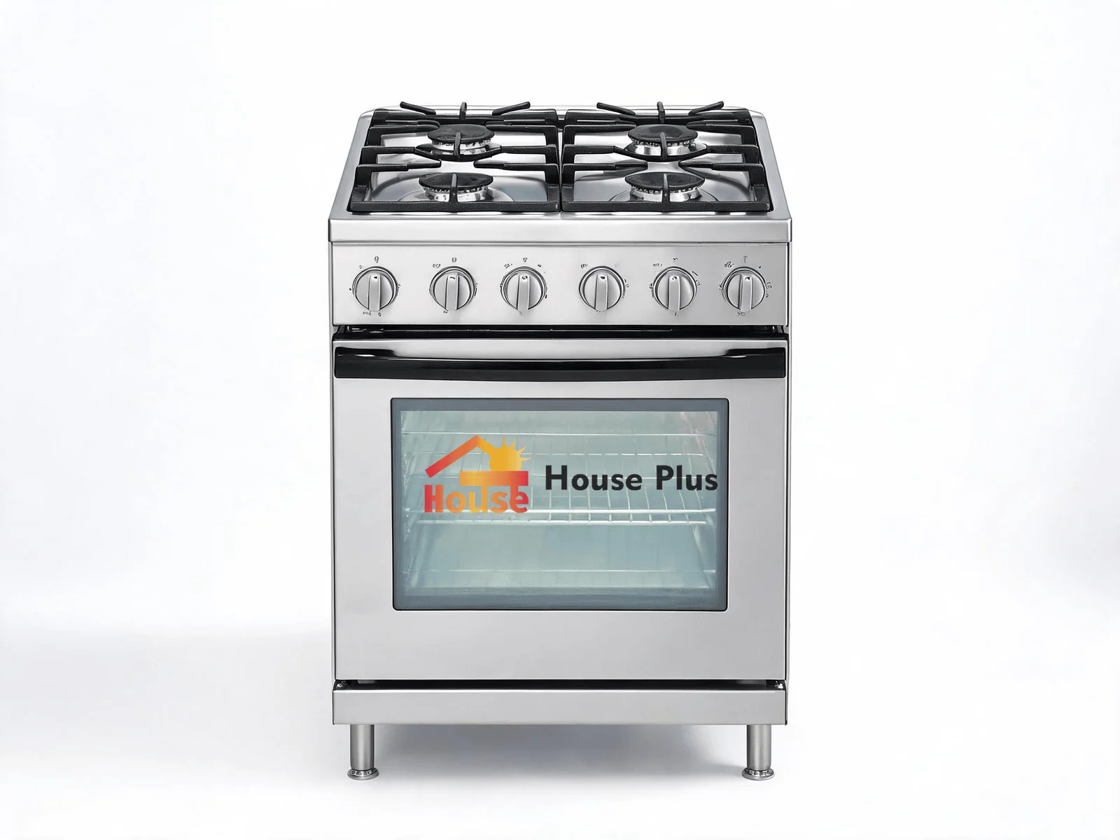 Freestanding Gas Cooker with Oven — 4 Burner + 70L — HousePlus branded product view