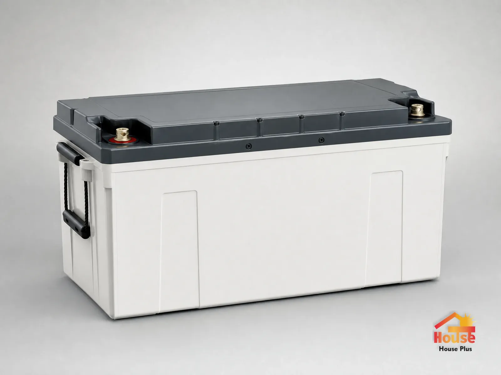 12V 100Ah LiFePO4 Battery — HousePlus branded product view