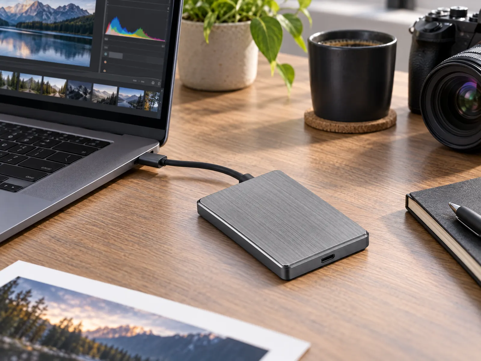 1TB USB-C Portable SSD — HousePlus branded product view