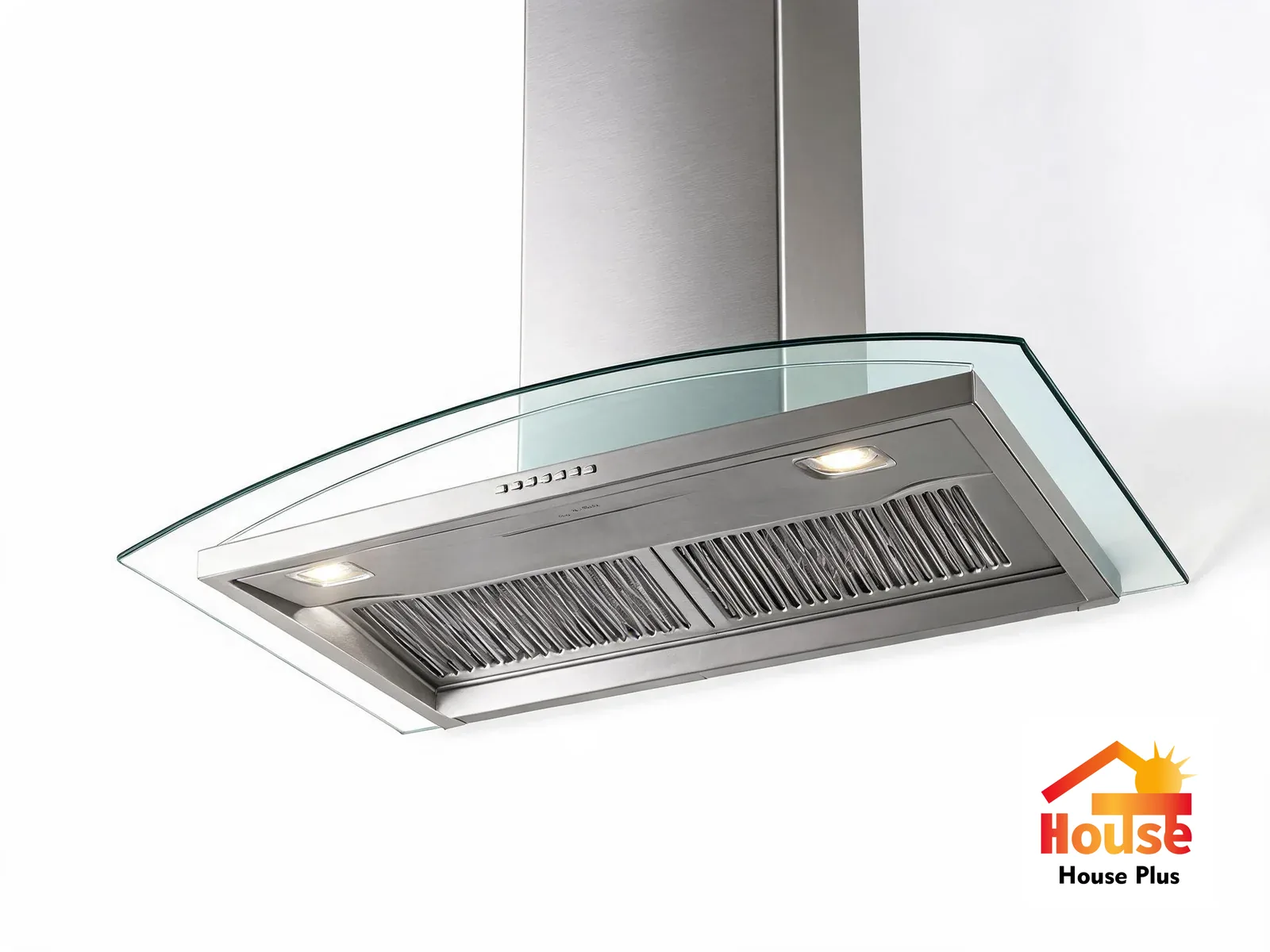 900mm Curved Glass Canopy Range Hood — Wall Mount — HousePlus branded product view