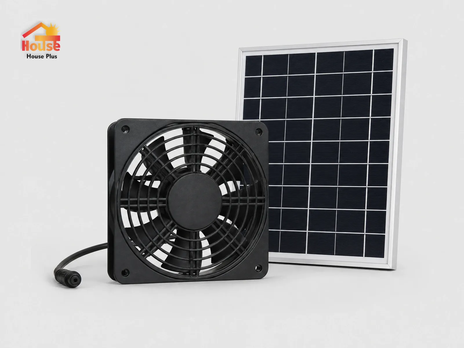 DC Solar Fan 20W — HousePlus branded product view