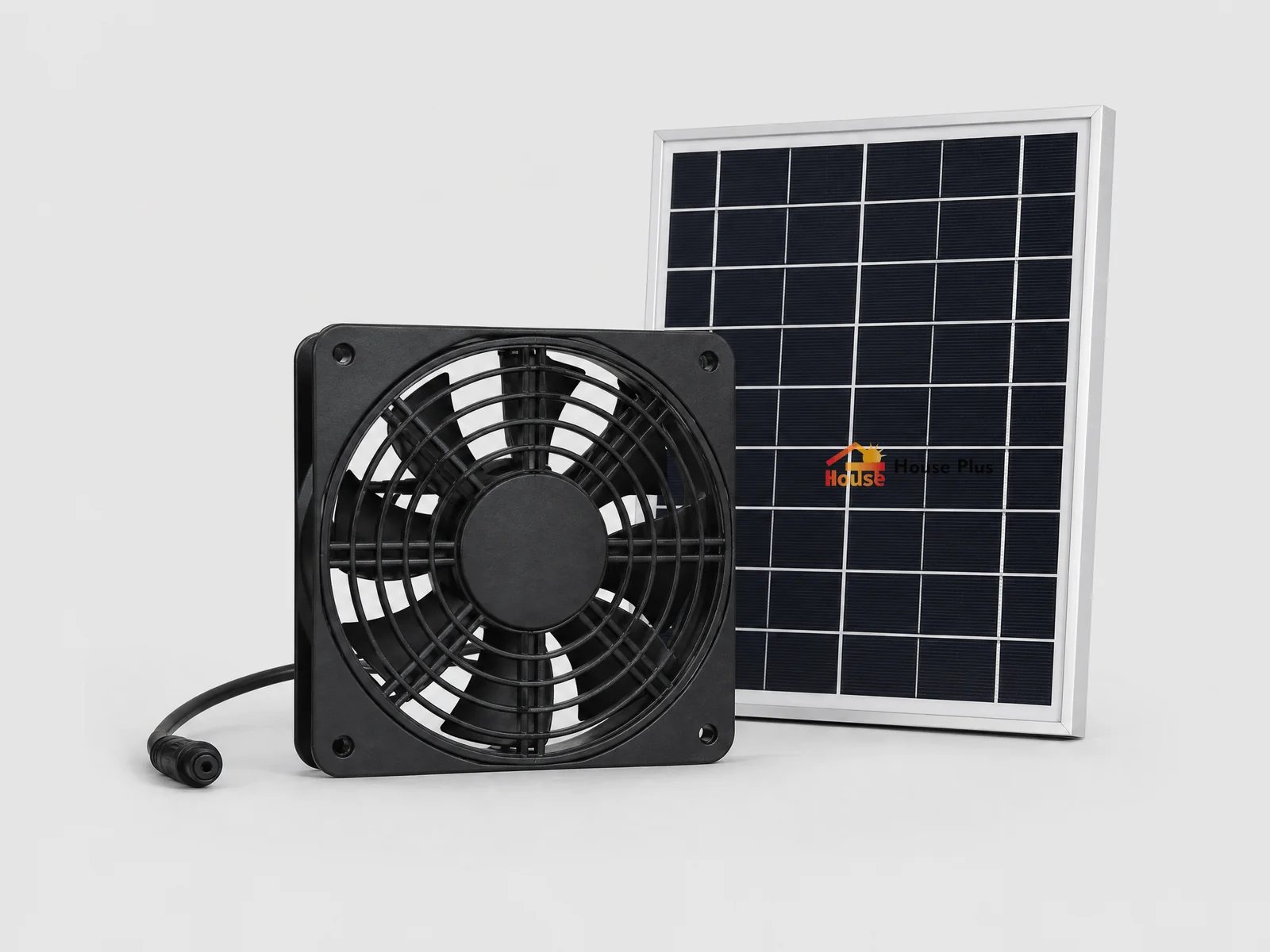 DC Solar Fan 20W — HousePlus branded product view