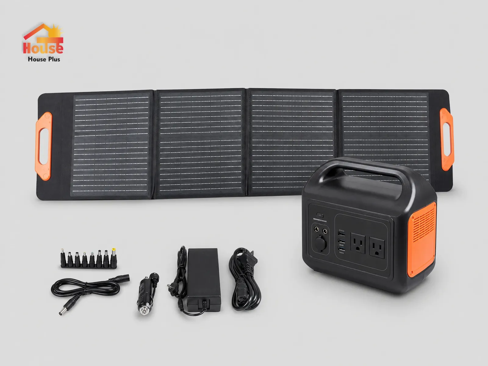Portable Solar Generator Kit 300W — HousePlus branded product view