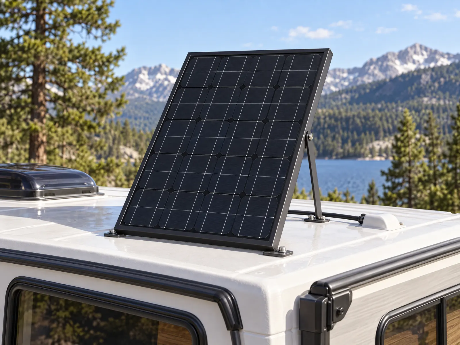 100W Monocrystalline Solar Panel — HousePlus branded product view