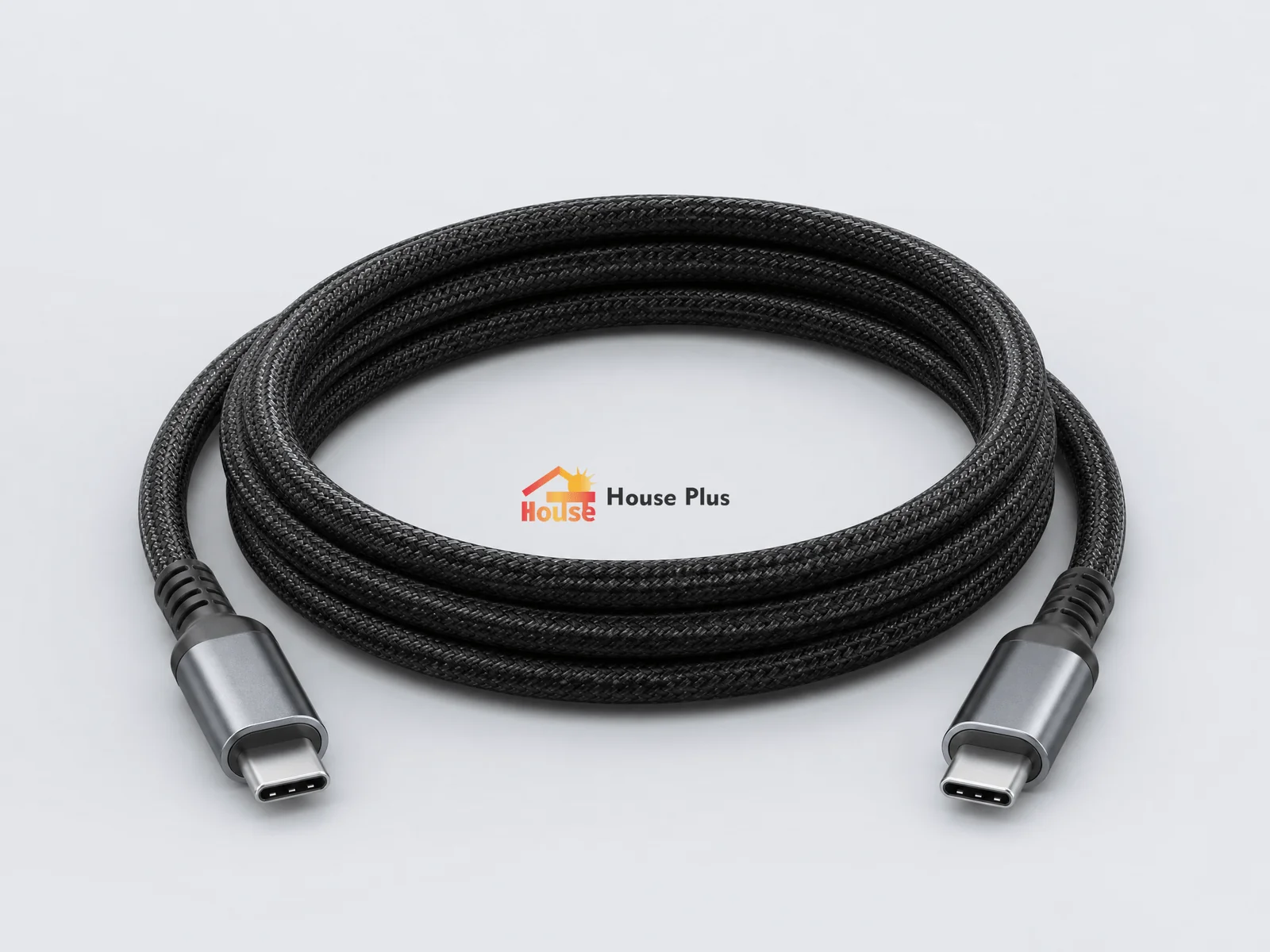 Type-C 100W Fast Charging Cable (5A) — HousePlus branded product view